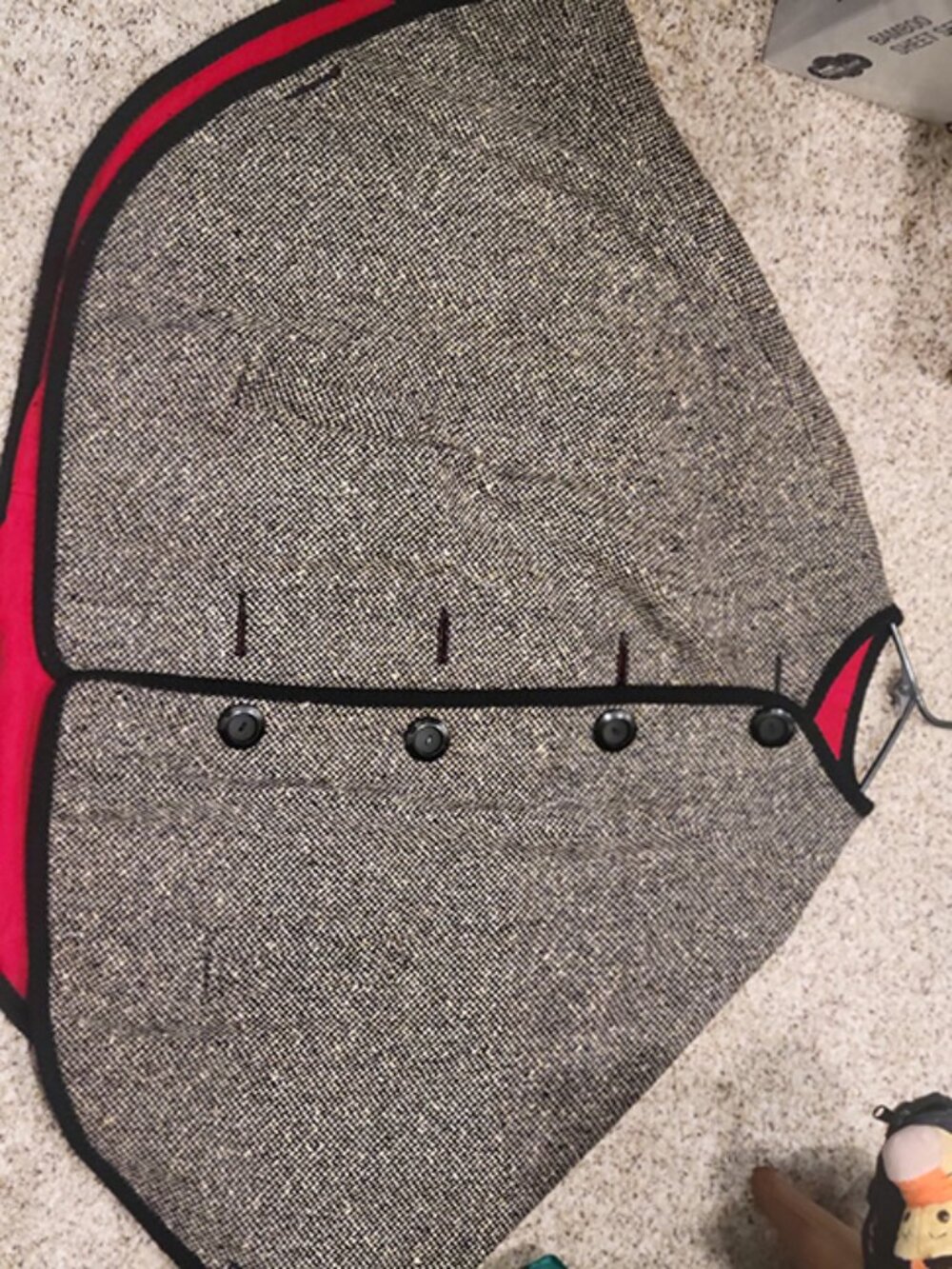 1960's Black & White reversible cape